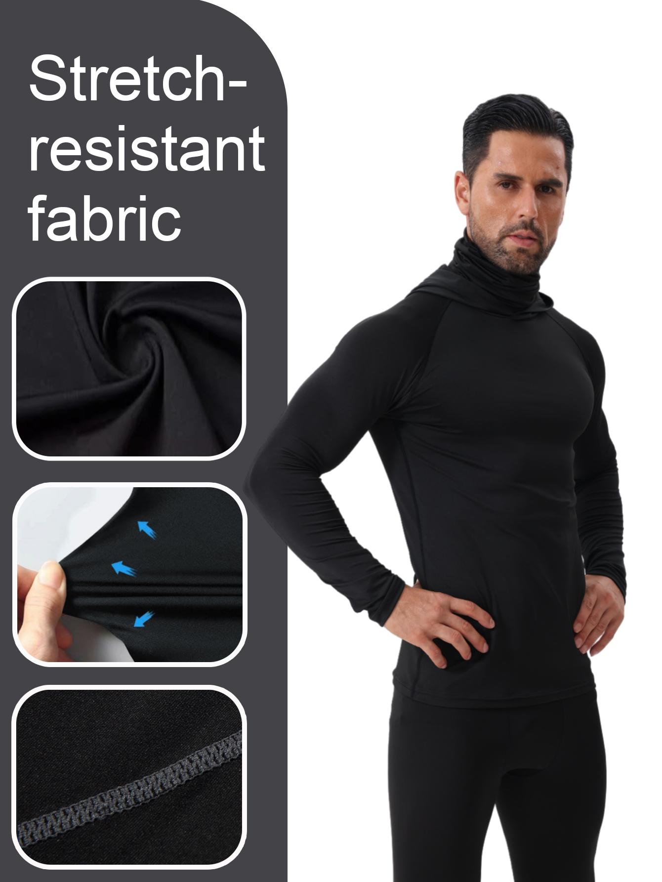 [Quick Dry Hoodies] 3 Men's Quick Drying Breathable Hoodies With Masks |     Long Sleeved T-shirt - Spring And Autumn Compression Sports Top - Enhance Your Workout Performance, It's A Gift