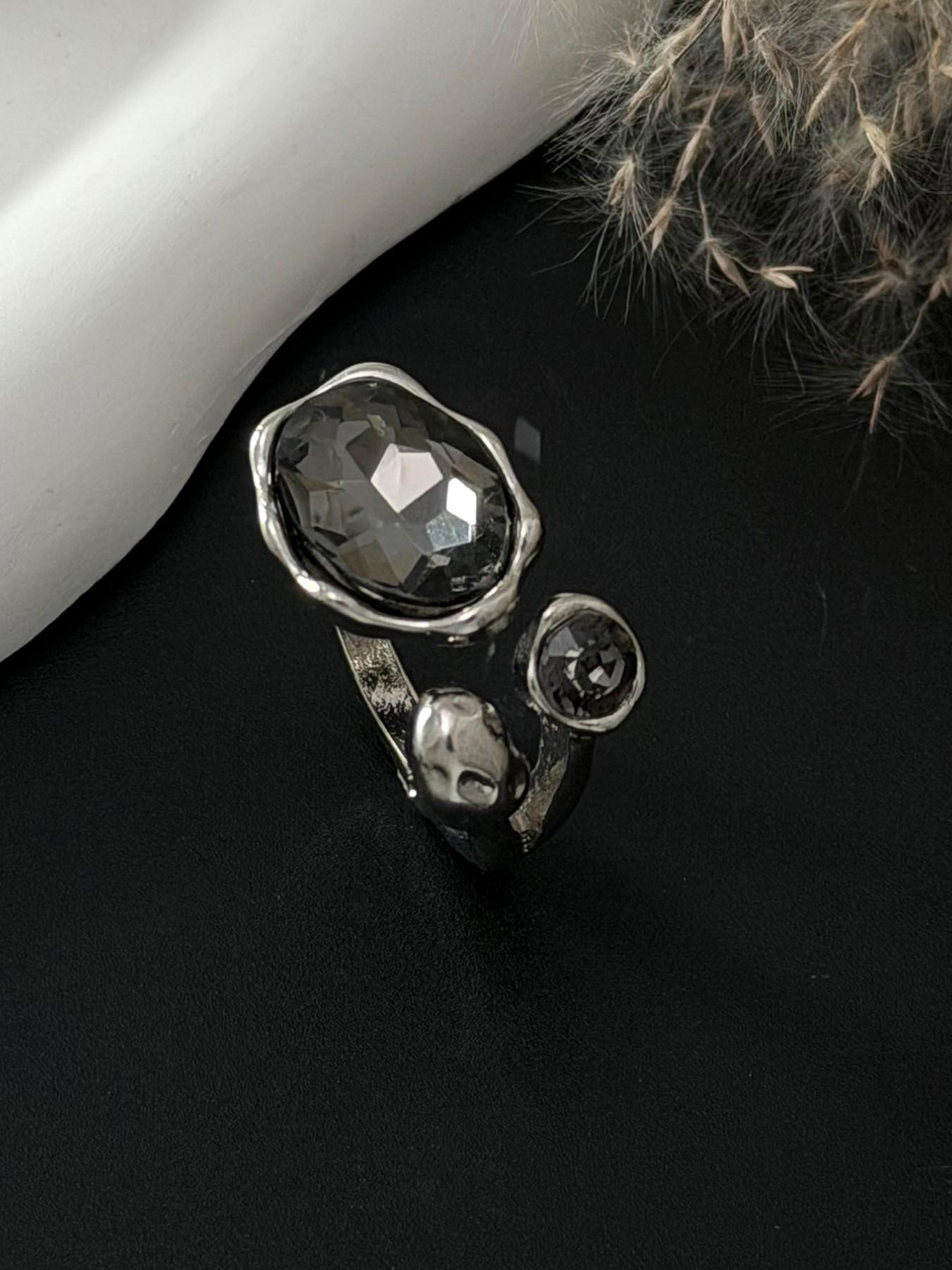 Spring Summer Luxury Irregular Acrylic Crystal Open Ring, Unique Style Accessory, All Seasons Fashion Jewelry, Elegant Fashion Rings