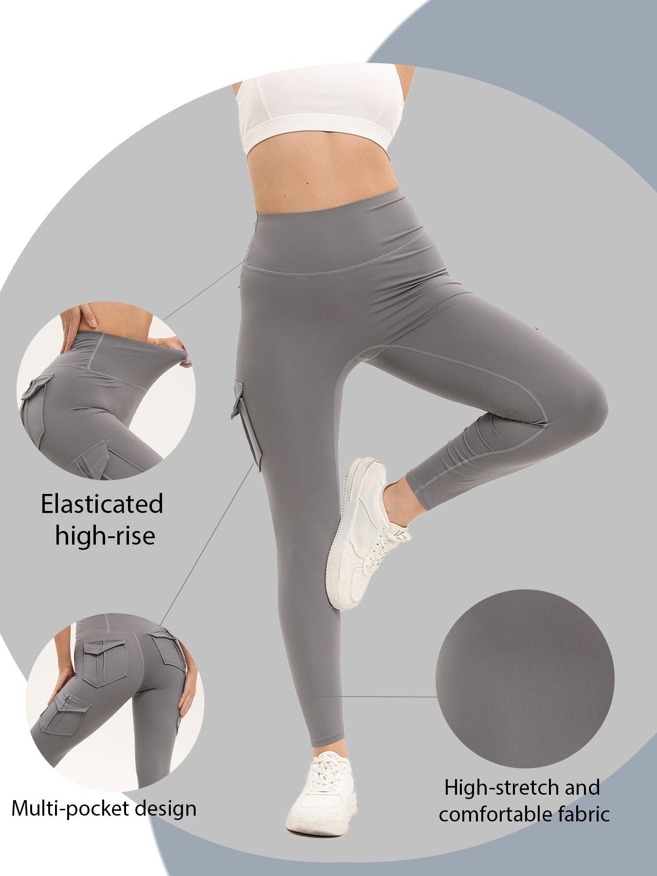 3PCS Women's Butt Lifting Leggings with Flap Pockets High Waist Tummy Control Side Pocket. Sporty, Comfy and Breathablal for Yoga, Gym, Workoe and Running Ladies'   Activewear   for All Seasons