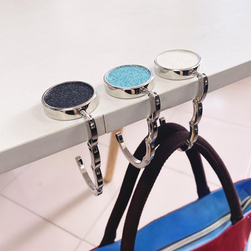 Foldable Purse Hook, 3 Counts Folding Handbag Hanger, Table Hook for Girls and Women, Home Organizer for Bag, Handbag, Purse, Pouch Holder