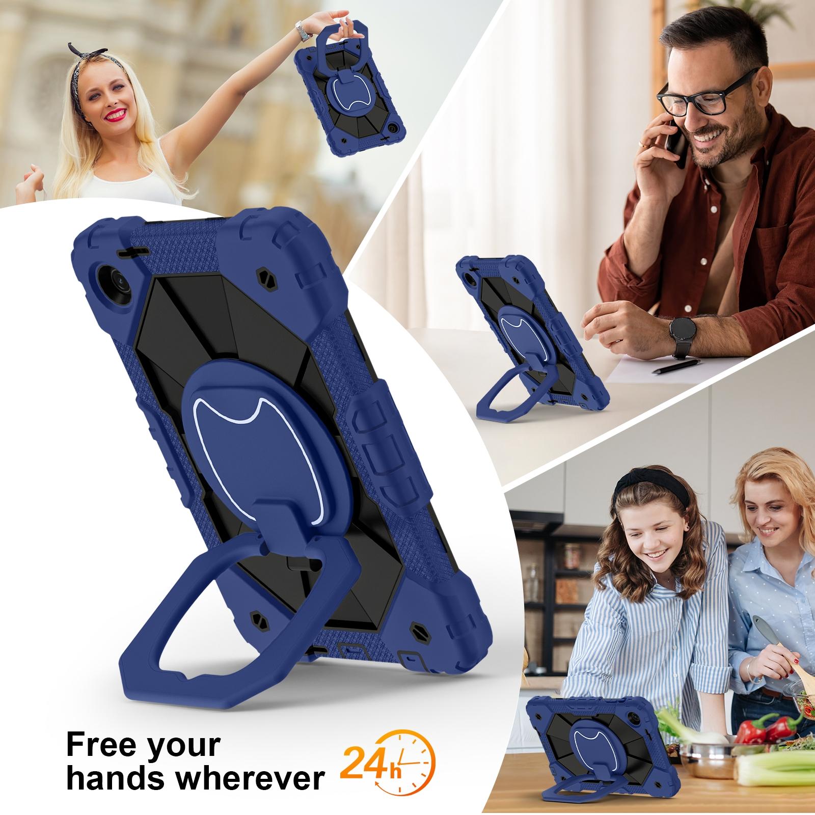 Heavy Duty Shockproof Case for T-Mobile Revvl Tab 2 2025 10.1 Inch, 360° Bumper Protective Tablet Cover with Rotating Kickstand Handle, Tablet Casing, Accessories, Protection