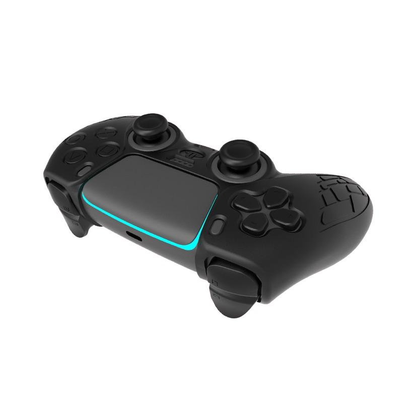 Ps5 Controller Protective Case, Silicone Thumb Grip, Perfect Fit, Includes Two Joystick Caps and Stickers, Shockproof Washable Gift