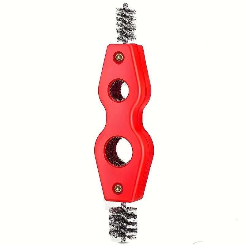Dual-Head Pipe Brush Four-In-One Battery Steel Wire Brush, Deburring Rust Removal, Outer Wall Inner Hole Cleaning Brush
