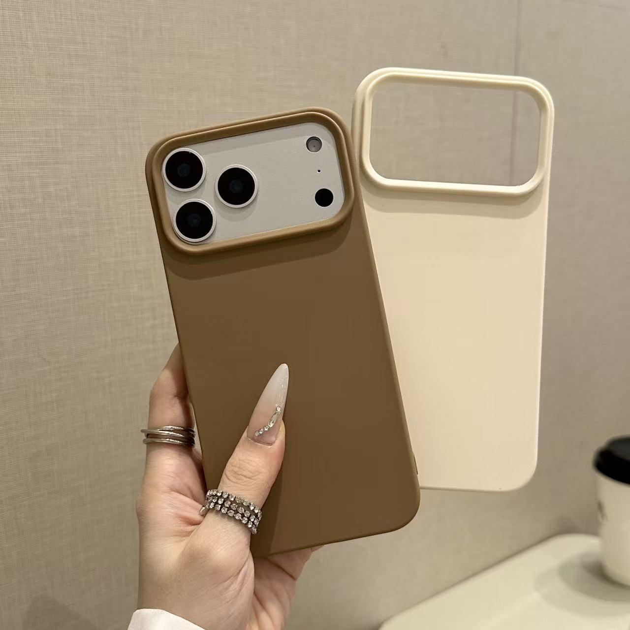 Solid color half-coverage case for iPhone 17 Pro Max, 15/16 Pro, drop-proof, minimalist frosted texture, premium feel, protective case 17.