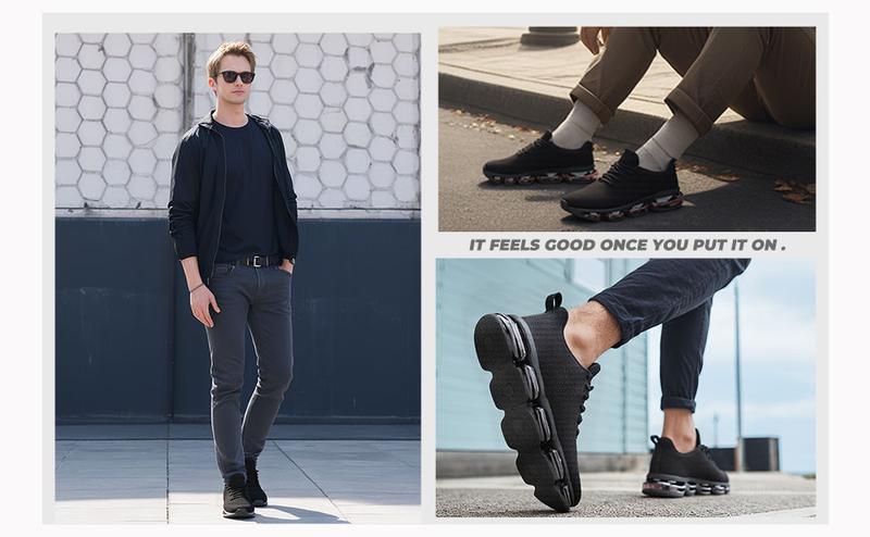 Mens Walking Shoes Lightweight Breathable Non Slip Air Running Shoes Workout Casual Comfortable Fashion Tennis Sneakers White