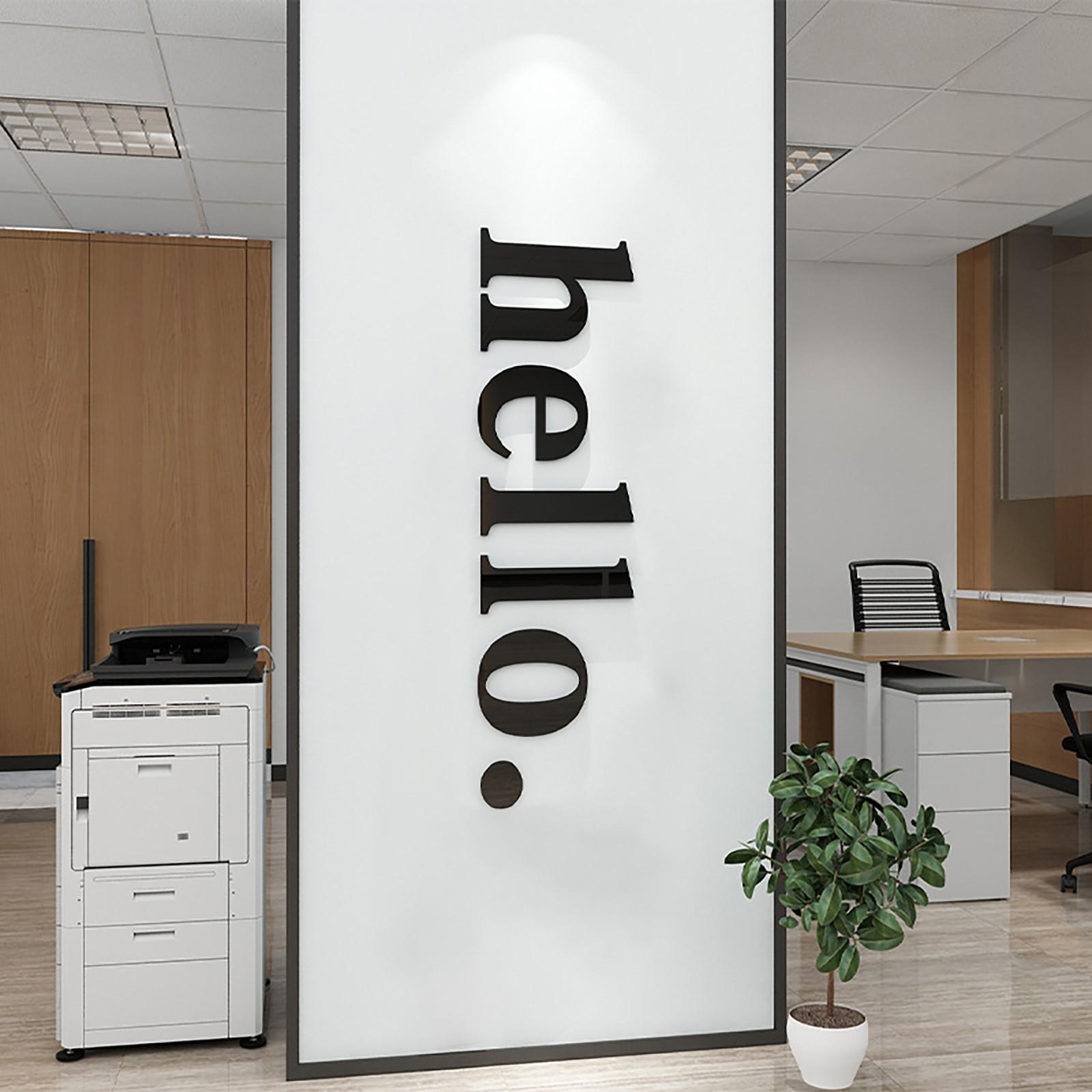 3D Creative Acrylic Wall Stickers Set, Welcome Sign Decals, Self-Adhesive for Bedroom, Entryway, Living Room, Porch, Home Decoration