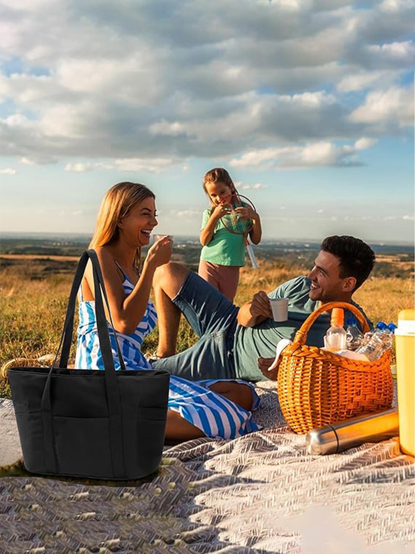 Women's Solid Color Tote Bag, Fashionable Large Capacity Shoulder Bag for Work & Travel, Casual Trendy Versatile High-quality Daily Commuting Bag, Lightweight Tote Bag