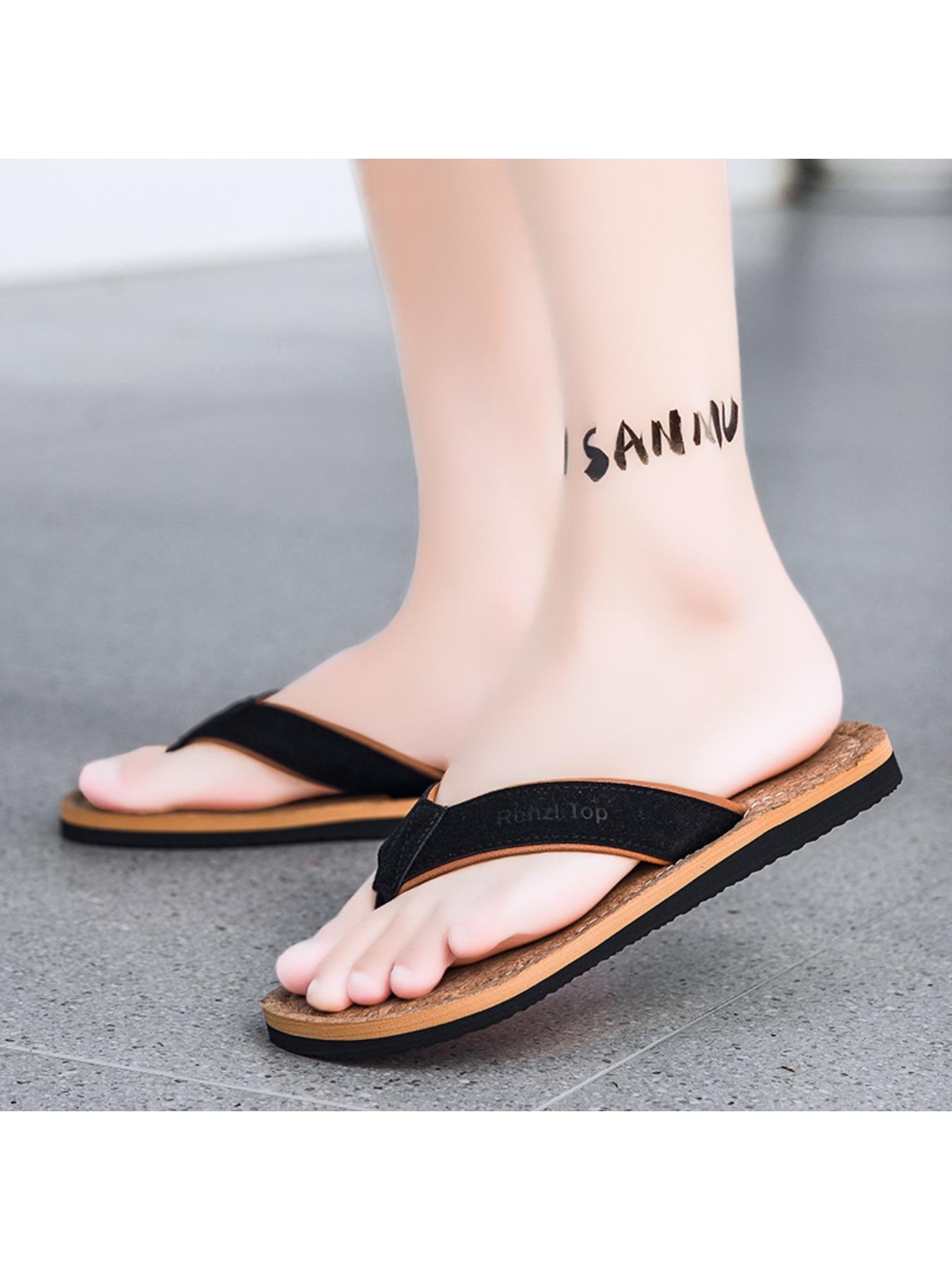 Summer Men's Sandals, Casual Y-Strap Eva Slippers, Lightweight Outdoor Beach Shoes, Indoor Home Footwear, Comfortable and Stylish