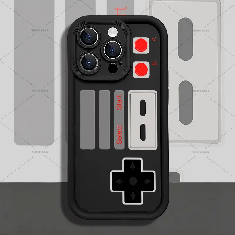 Retro Game Controller Buttons Art Phone Case for iPhone 17 Air 17 Pro 16 Pro 15 Pro Max 14 Plus 13 Pro 12 11 Pro XS Max X XR Shockproof Protective Cover Anti Drop Full Protection