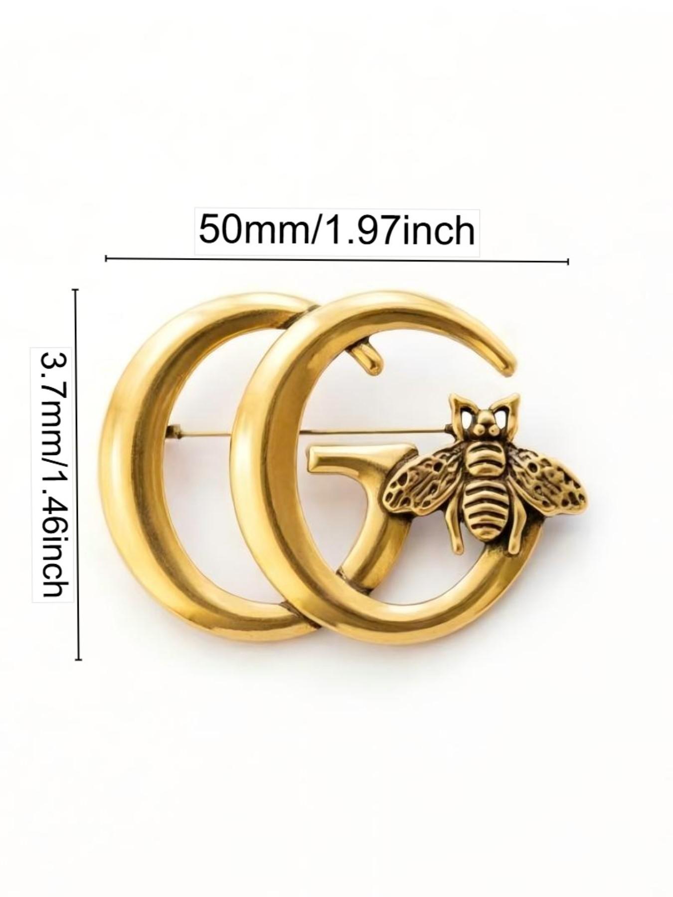 Women's CC Brooch, Elegant Accessory for Fashionable, Perfect Gift for Her, All Seasons Wear, Letter Pattern, Not Plated