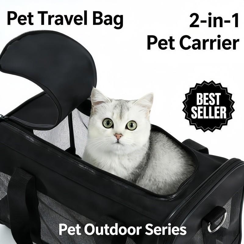 Lightweight Cat Carrier Essential for Outdoor Use, Breathable Foldable Handheld Pet Travel Bag, Airplane Dedicated Portable Cat Carry Bag