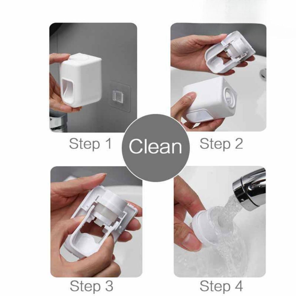 Wall Mounted Toothpaste Squeezer, 1 Count Toothpaste Dispenser, Toothbrush Holder, Bathroom Storage Rack, Bathroom Supplies