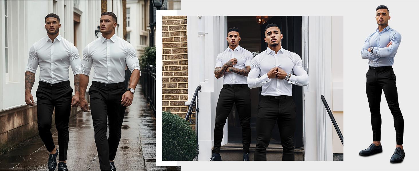 GINGTTO Mens Dress Pants Slim Fit Stretch Formal Pants for Men GINGTTO Mens Dress Pants Slim Fit Stretch Formal Pants for Men