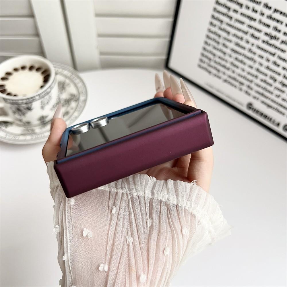 Gradient CD Pattern Phone Case for Samsung Galaxy Z Flip7/6/5/4/3, Wireless Charging Compatible, Hinge Protection, Anti-Slip Foldable Case