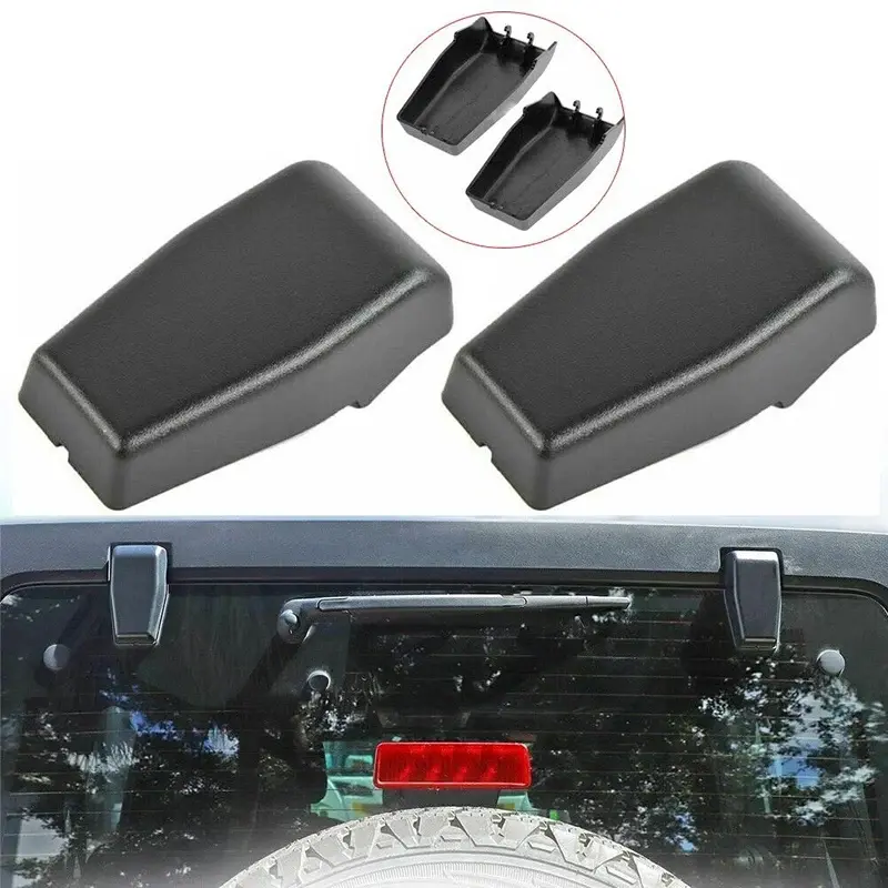 FridayParts 2-Pcs Liftgate Glass Hinge Cover Pair Set with Liftgate Fixing, 68140033AA Replacement for Jeep Wrangler 2011-2018 Car Interior Fasteners & Clips