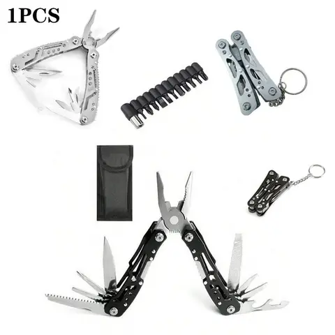 24-In-1 Multi-Purpose Universal Pliers, Multitools, Durable Anti-Slip Maintenance Tool, Durable Hand Tools, Outdoor Tools, Multifunctional Tool, Multipurpose Tool, Wire Cutting Function, Ideal for Survival Camping Hunting, Stainless Steel