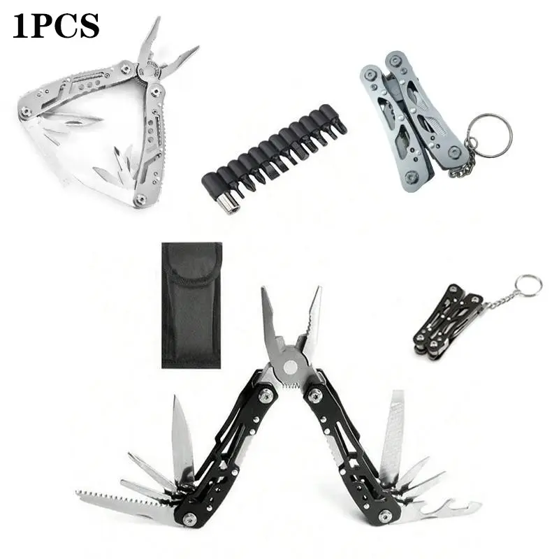 24-In-1 Multi-Purpose Universal Pliers, Multitools, Durable Anti-Slip Maintenance Tool, Durable Hand Tools, Outdoor Tools, Multifunctional Tool, Multipurpose Tool, Wire Cutting Function, Ideal for Survival Camping Hunting, Stainless Steel