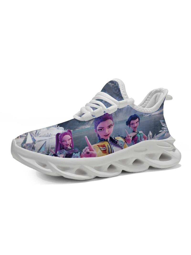 K-Pop Demon Hunters Casual Kids Sneakers Soft EVA Sole Low-cut Breathable Comfortable Fashion Sports Shoes for Girls Boys (011001) K-Pop Demon Hunters Casual Kids Sneakers Soft EVA Sole Low-cut Breathable Comfortable Fashion Sports Shoes for Girls Boys (011001)