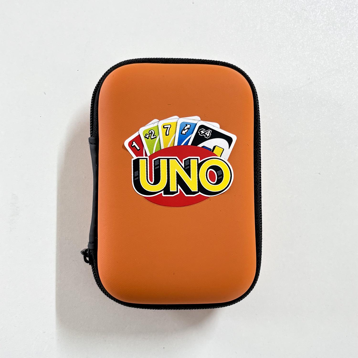 UNO Travel Zipper Box Children's Fan Entertainment Card Clip Mini Storage Bag