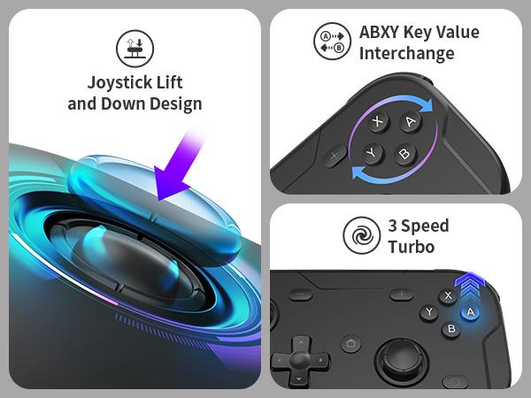 Mini Lightweight Pocket Wireless Game Controller Switch 1/2, Bluetooth-compatible Gaming Joystick for PC Android iOS Phone Tablet Laptop Huawei