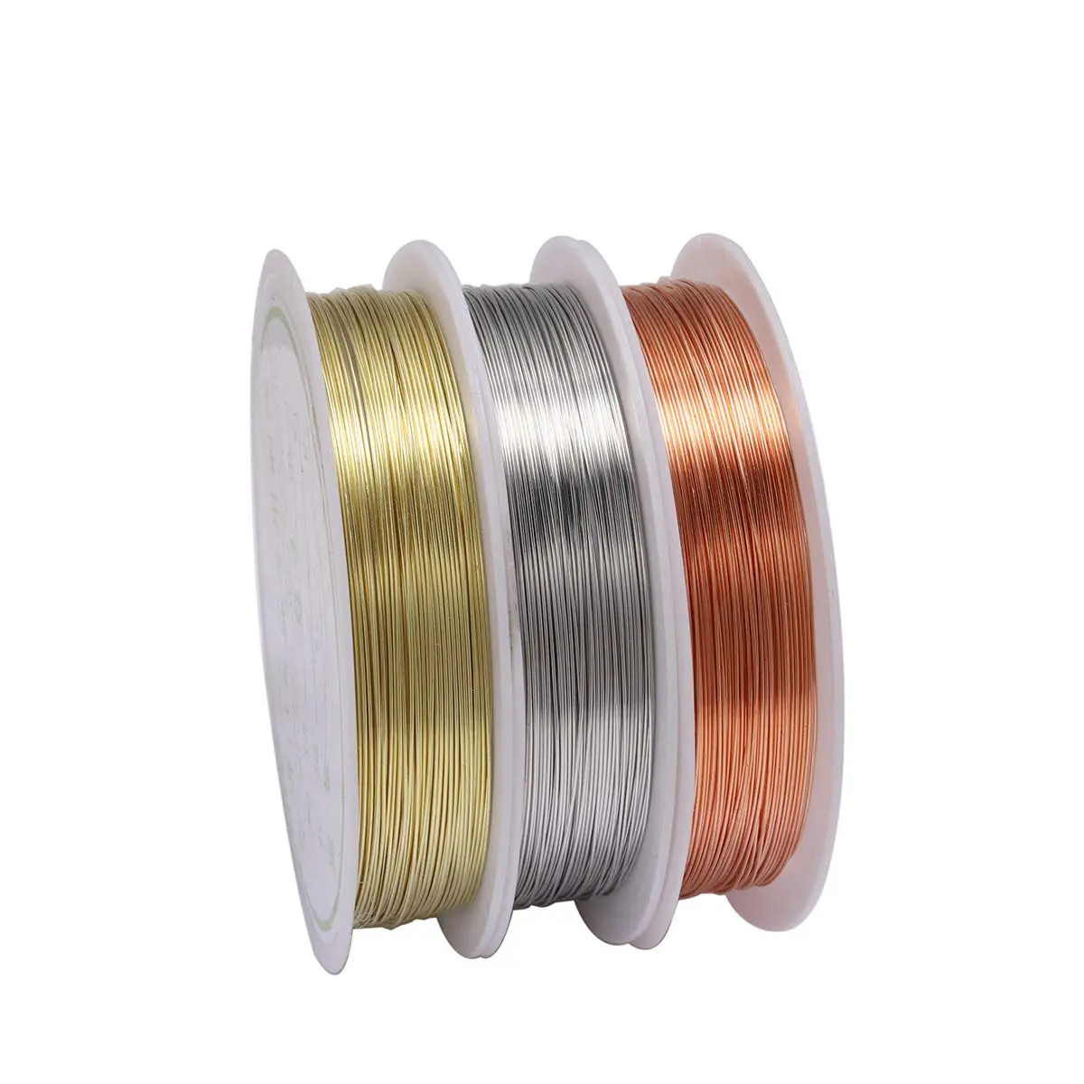 Basoteeuo 3 Rolls  Beading Wires, 0.25mm/ 30 Gauge Tarnish Resistant Copper Wires for  Making Supplies and Craft