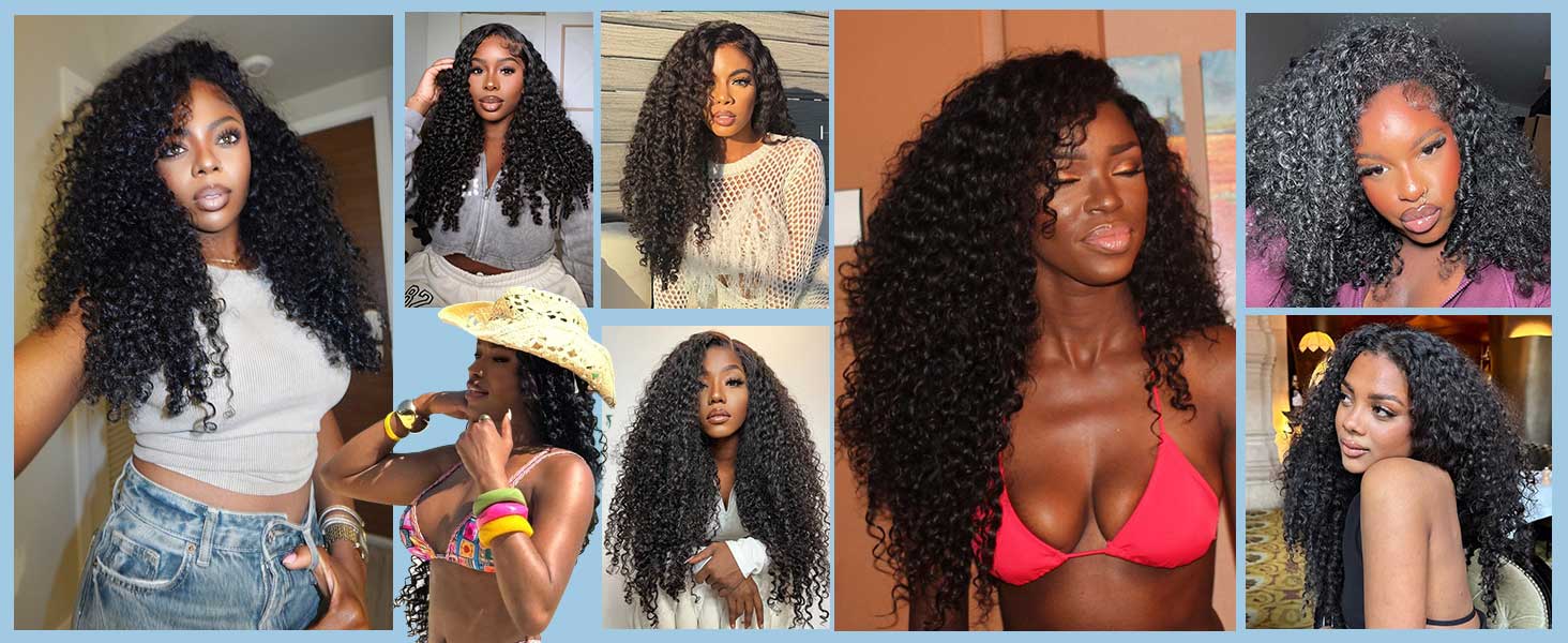 Karlami Burmese Curly Human Hair Bundles with Twist Out Ends Unprocessed Brazilian Virgin Hair Spiral Curls Human Hair Quick Weave Extensions Natural Black