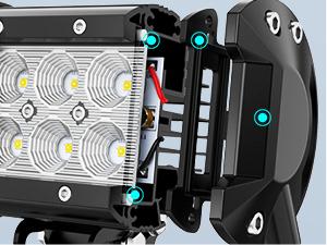 Nilight 20 Inch 126W Spot Flood Combo LED Light Bars Off-Road Light Mounting Bracket Horizontal Bar Tube Clamp with Off Road Wiring Harness  dealsforyoudays