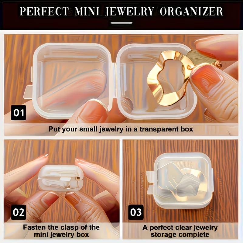 30 Mini Transparent Plastic Jewelry Storage Boxes with Lids, Stackable Containers for Earrings, Pills, Beads, Cosmetics, Craft Supplies