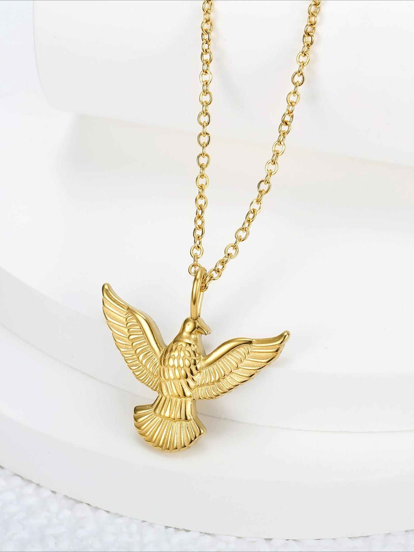 Vintage Vintage Eagle Necklace, European and American Trendy Cool Stainless Steel Accessories That Do Not Fade, Light Luxury High-end Neck Decoration