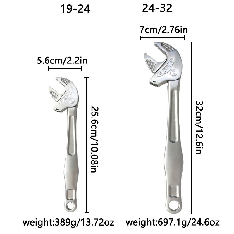 Automatic Locking Wrench, Crab Clamp Multi-Functional Quick Adaptation, Industrial Grade Adjustable Wrench for Home & Factory Repair, Self Locking Wrench