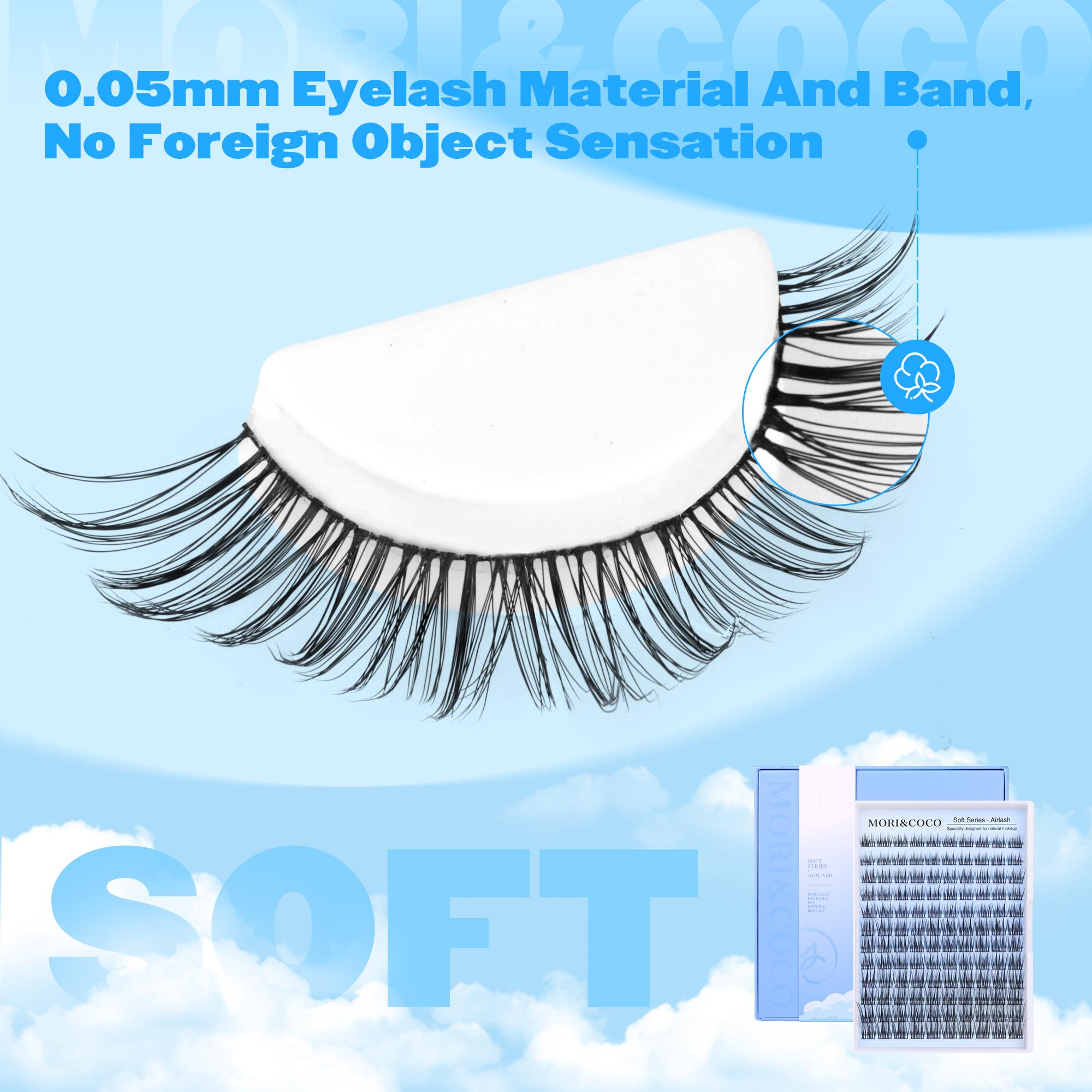 Mori&Coco Natural Airlash Kit with Lash Bond and Seal,Tweezers and Remover for DIY Eyelash at home for Natural Makeup dealsforyoudays