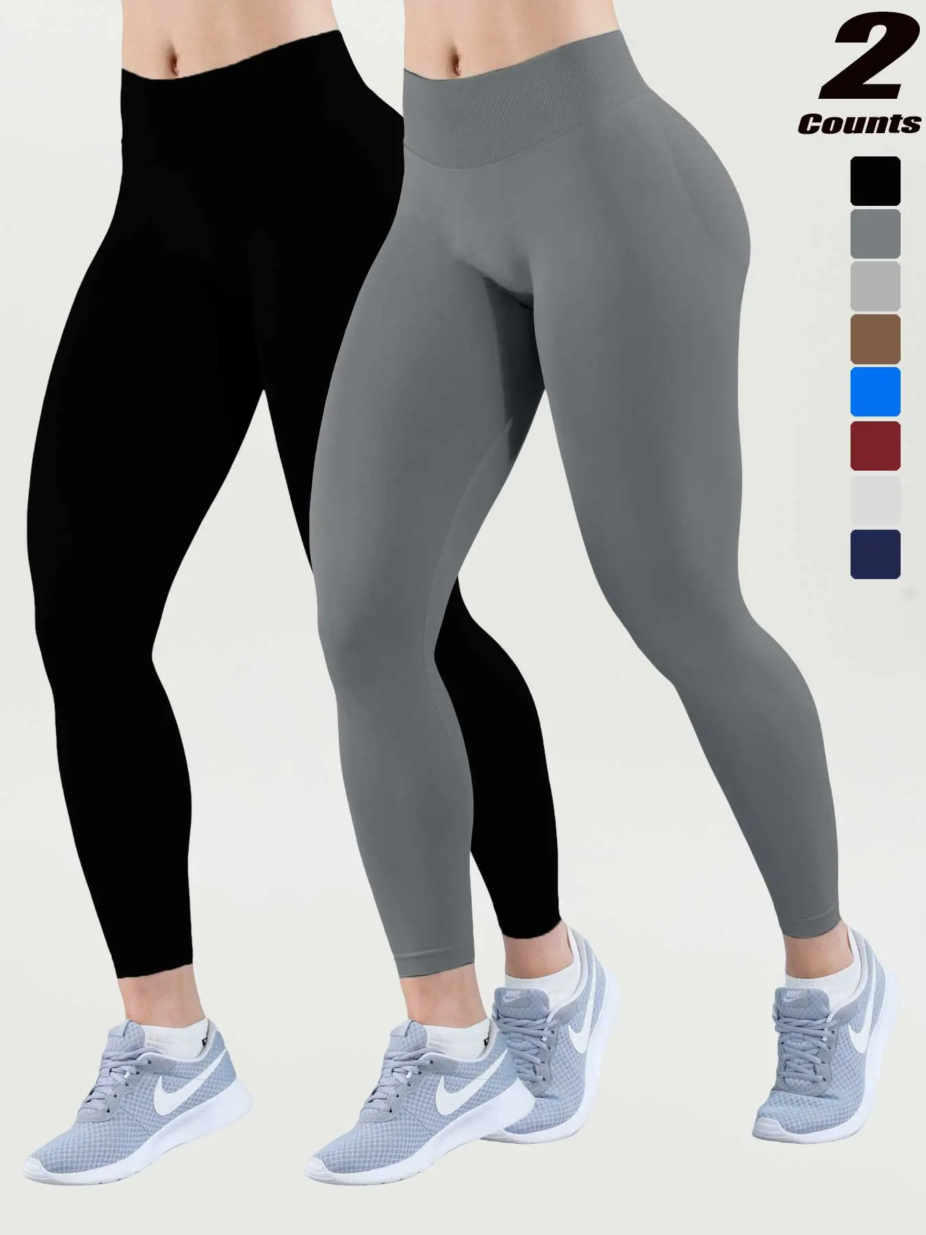 Tummy Control Low-Waist Seamless Yoga Pants, Sporty High Stretch Workout Tights, Non-Slip Fitness Long Pants for All Seasons