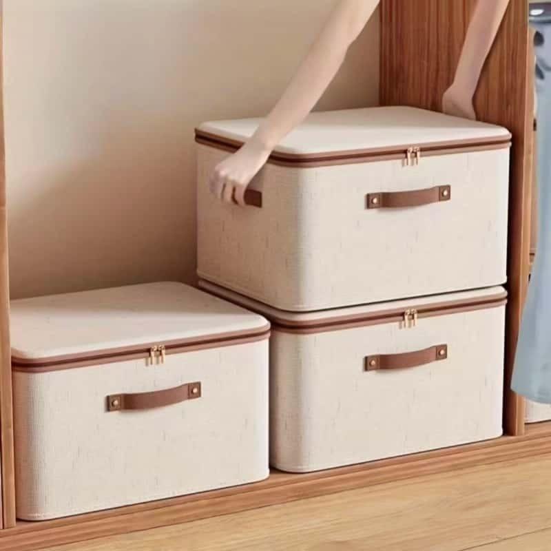 Foldable Large-Capacity Storage Box, Multi-Specification Cover, Ideal for Household, Office, Dormitory, Essential Family Organizer