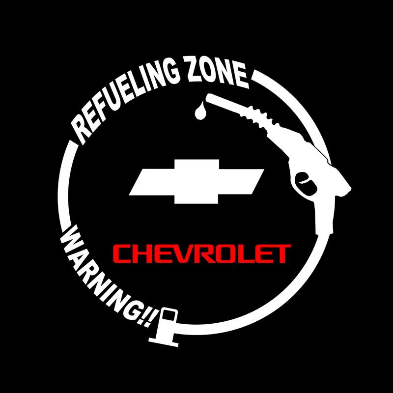 Chevrolet Car Brand Logo Waterproof Tank Sticker, Automotive Exterior Accessories, Personalized Body Decoration Decal