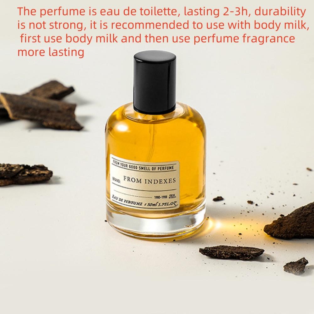 50ml Wooden Aromatherapy Perfume, Fragrance for Men and Women, Aromatic Woody Fragrance, Cozy Vanilla Bourbon Natural Essential Oil