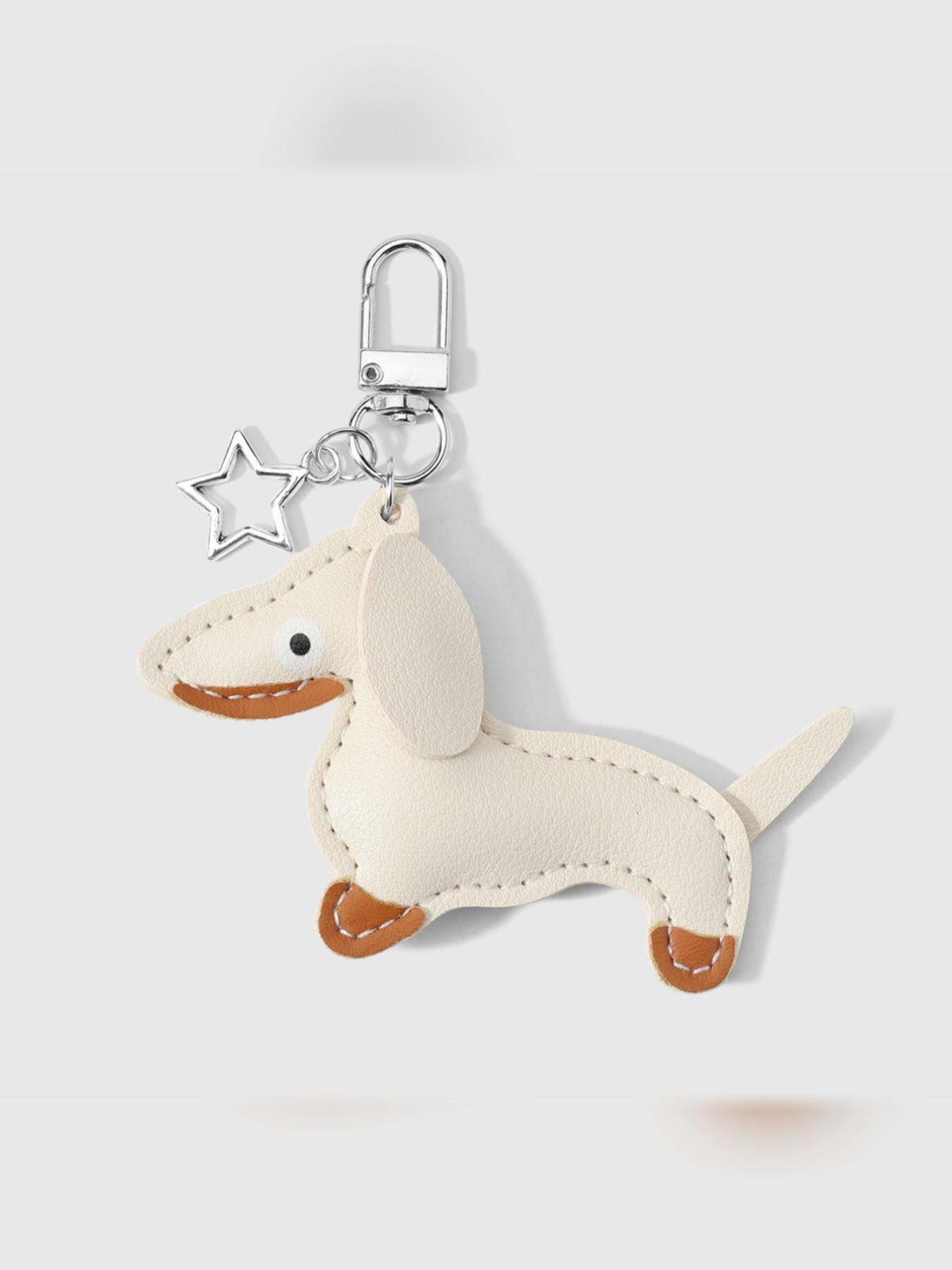 Cute Pug Dog Bag Charm, Marais Style Keychain Accessory, Animal Pattern, Casual Fashion, Suitable for All Seasons