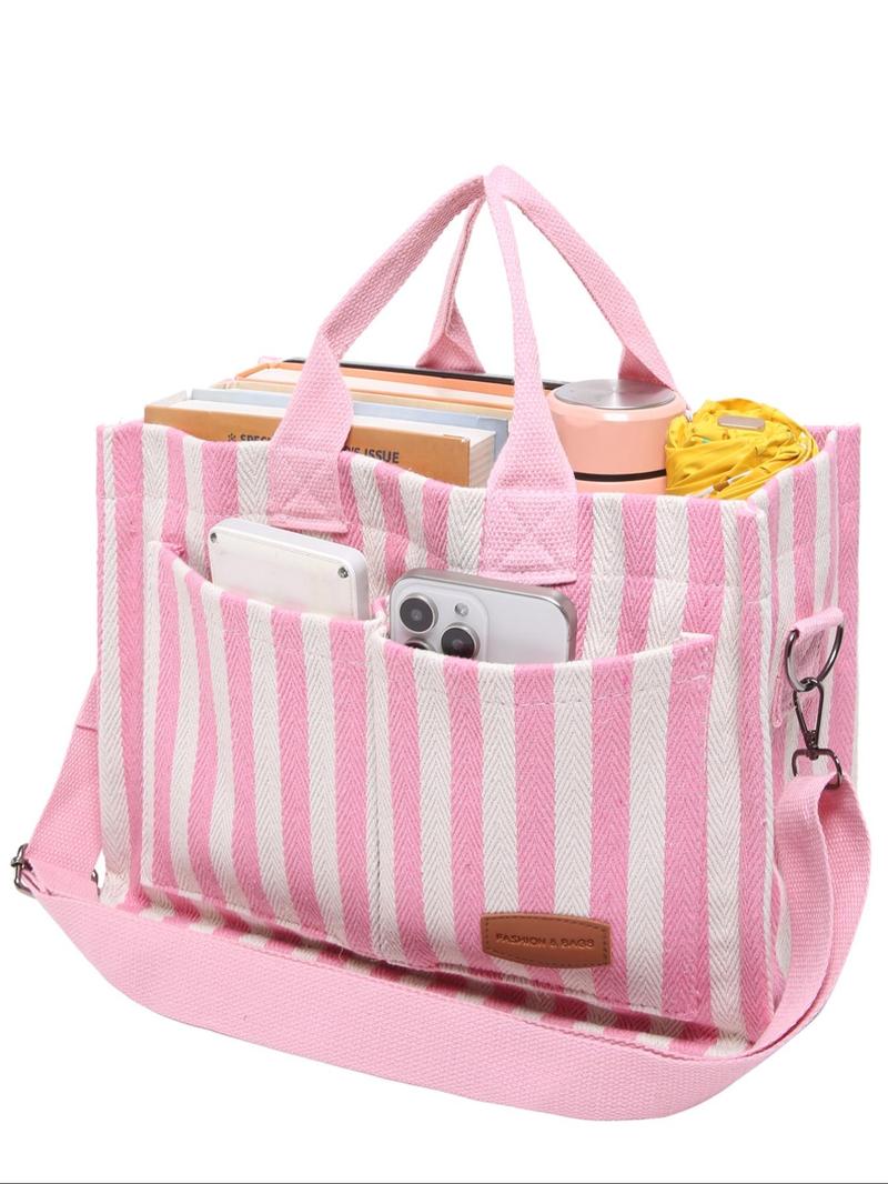 Women's Casual Minimalist Corduroy Tote Bag, Letter Patch Decor Shoulder Bag for Daily Used, Casual Trendy Versatile High-quality Daily Commuting Bag, Girl Fashionable Shopping Bag, Casual Commuter Bag