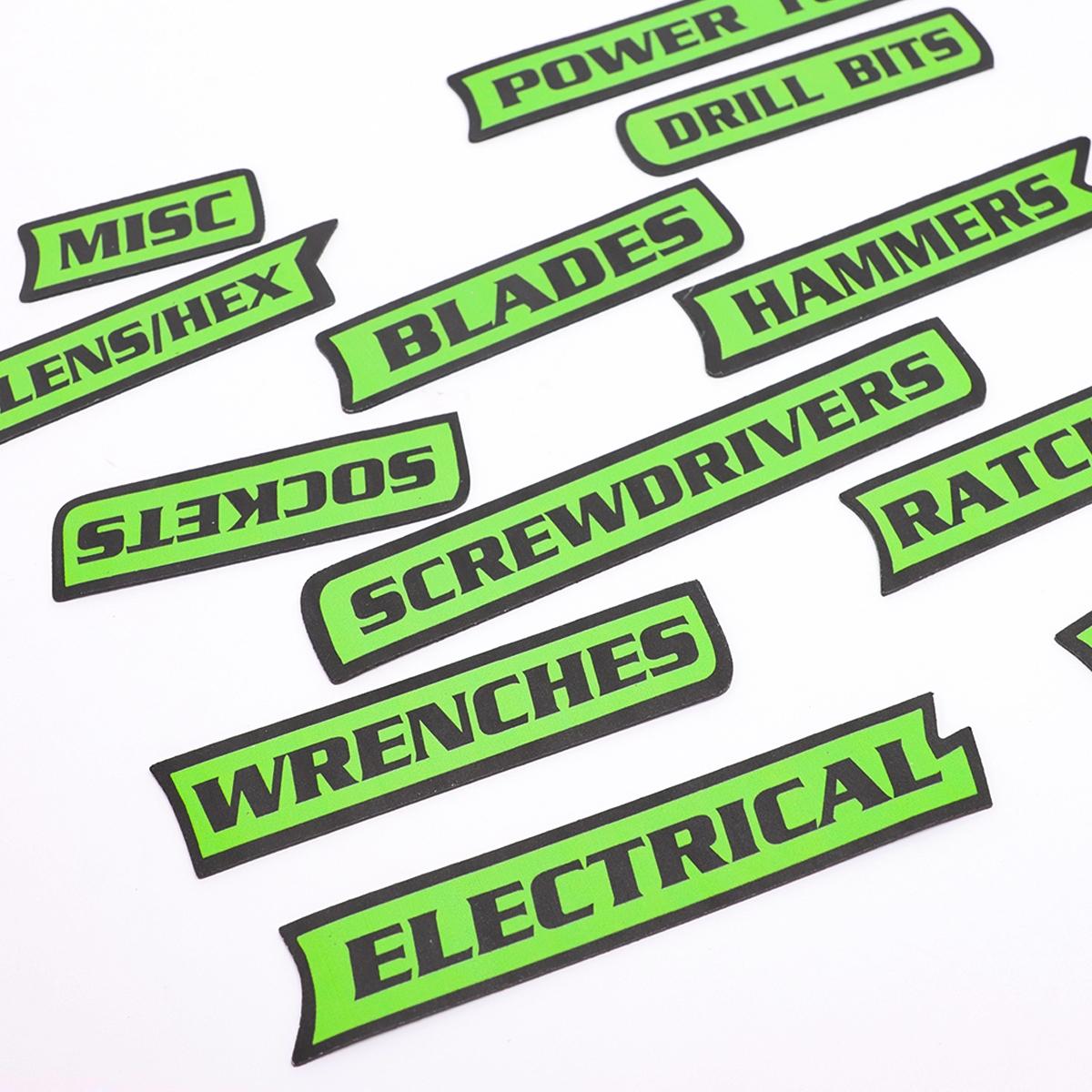 Pack of Magnetic Toolbox Labels Set, Reusable Labels, Practical Tool Box Tags for Home Daily Use, Small Hanging Decorations, Essential Organizing Tools