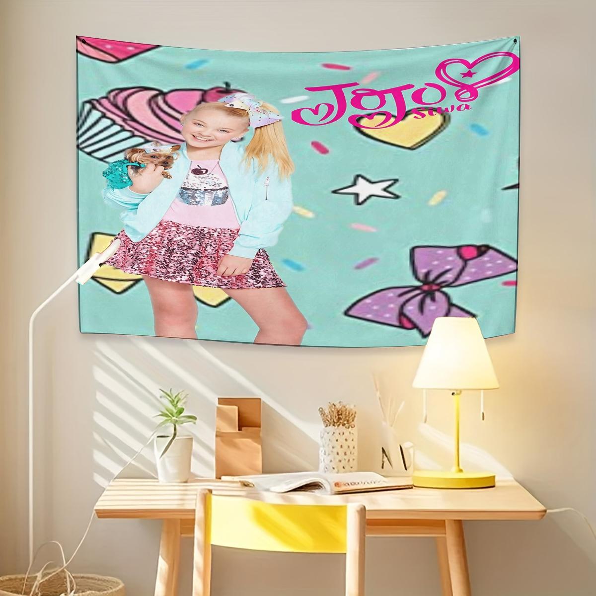 JoJo Siwa design  Tapestry, Exquisite Patterns, Soft Fabrics, Perfect for Sofa or Bed Decoration, Comfortable Home Decoration, Bohemian Home Decoration