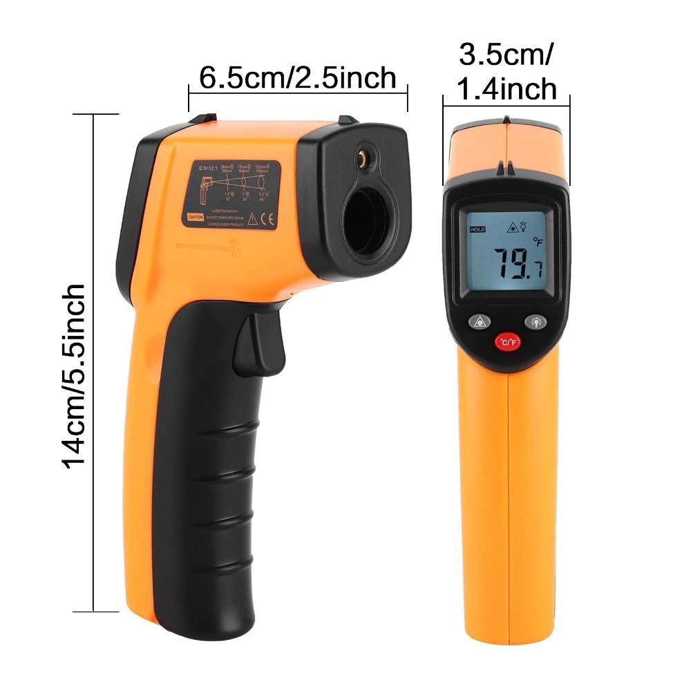 Professional Non-Contact Infrared Thermometer Gun - High Accuracy Laser Temperature Gun for Automotive Repair, Electrical & HVaC Maintenance. Instant Read, Durable & Fast Response Tool for Engine Diagnostics & Industrial Equipment.