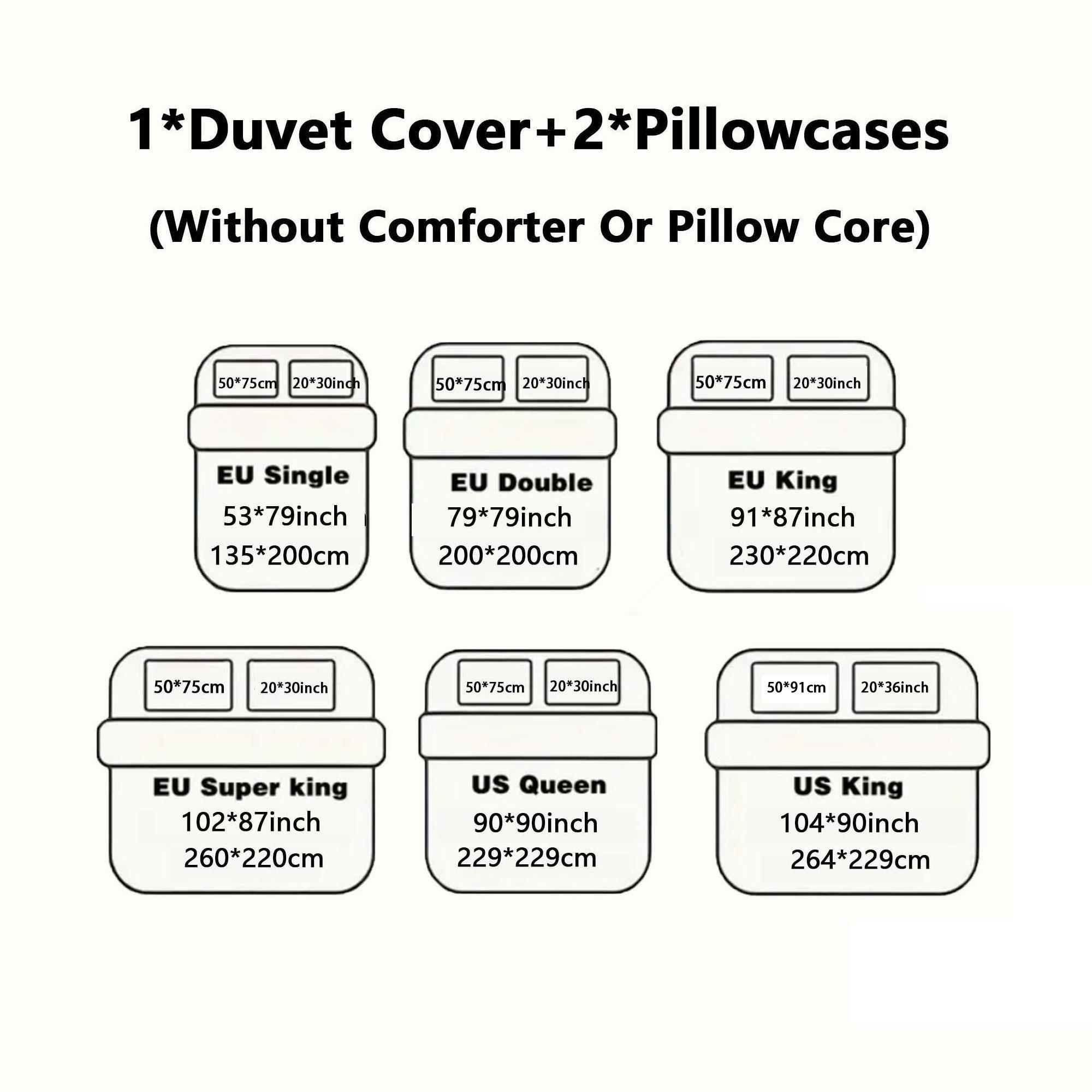 Striped Print Ruffled Soft Bedding Set, Includes 1 Duvet Cover + 2 Pillowcases, Inserts Not Included Stylish Cozy Bedding for Couple Bedroom, Ideal Valentine's Day Gift