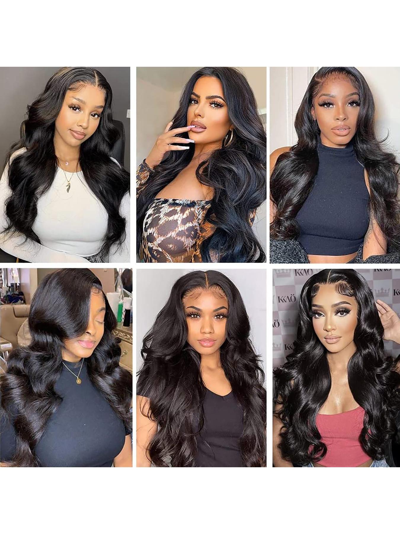 12A Human Hair Bundles Body Wave Bundles Human Hair 100% Unprocessed Brazilian Virgin Hair Body Wave 3 Bundles Deals Real Human Hair Extensions For  Women Natural Black