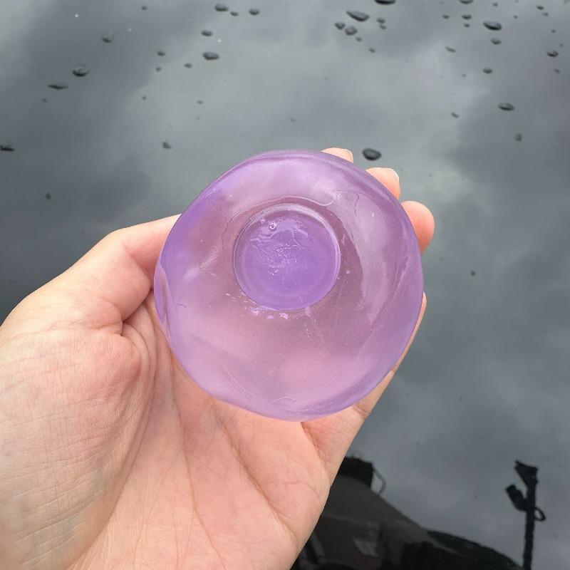 Transparent Squishy Plastic Mochi Fidget Toys with Coconut Oil & Maltose, Anti-Stress Sensory Squeeze Toys, Stress Ball Party Gifts for Adults