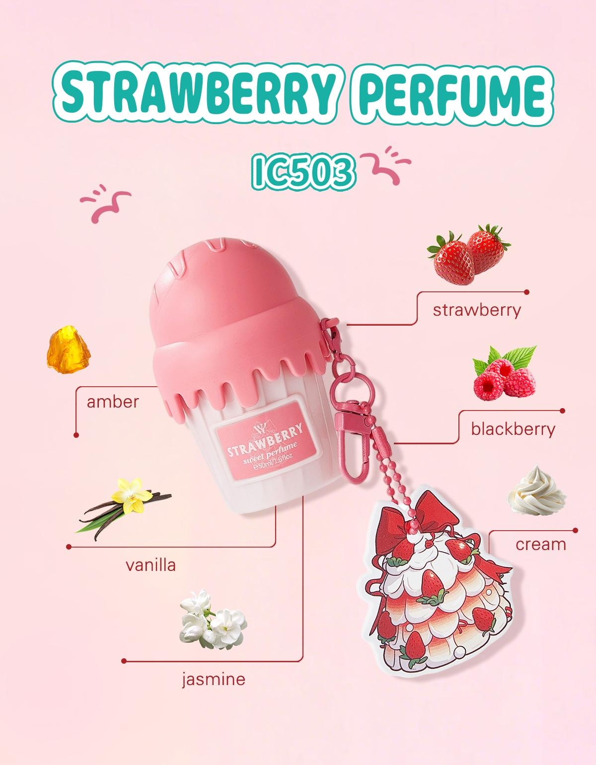 Women's perfume, the new and adorable ice cream perfume, comes with a beautiful keychain pendant for easy carrying. There are four styles for you to choose from. It has a long-lasting fragrance, uses high-quality ingredients, and offers four delicious fla