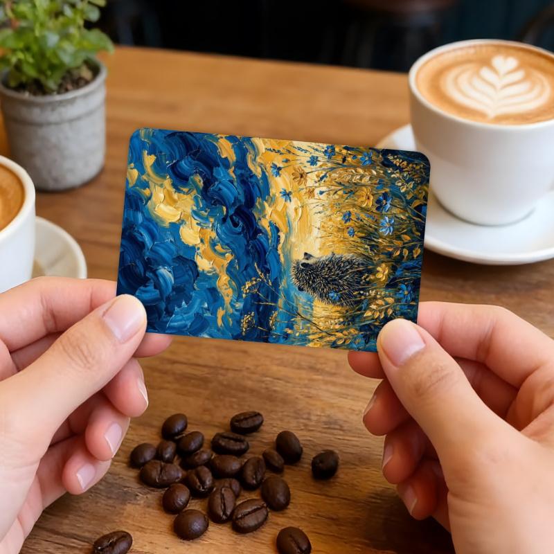 36-sheet cute watercolor hedgehog scenery art card set, cross-border new style, perfect for gift giving, blessing messages, greeting cards