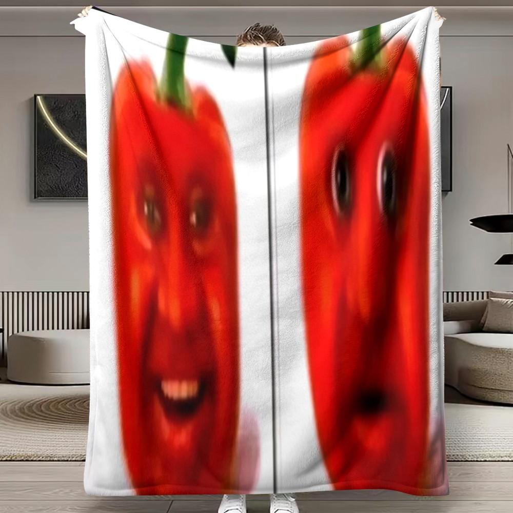 Funny Pattern Print Blanket, Flannel Series Bedding, Dormitory Blanket, Nap Blanket, Car Blanket, Office Blanket, Air Conditioning Blanket