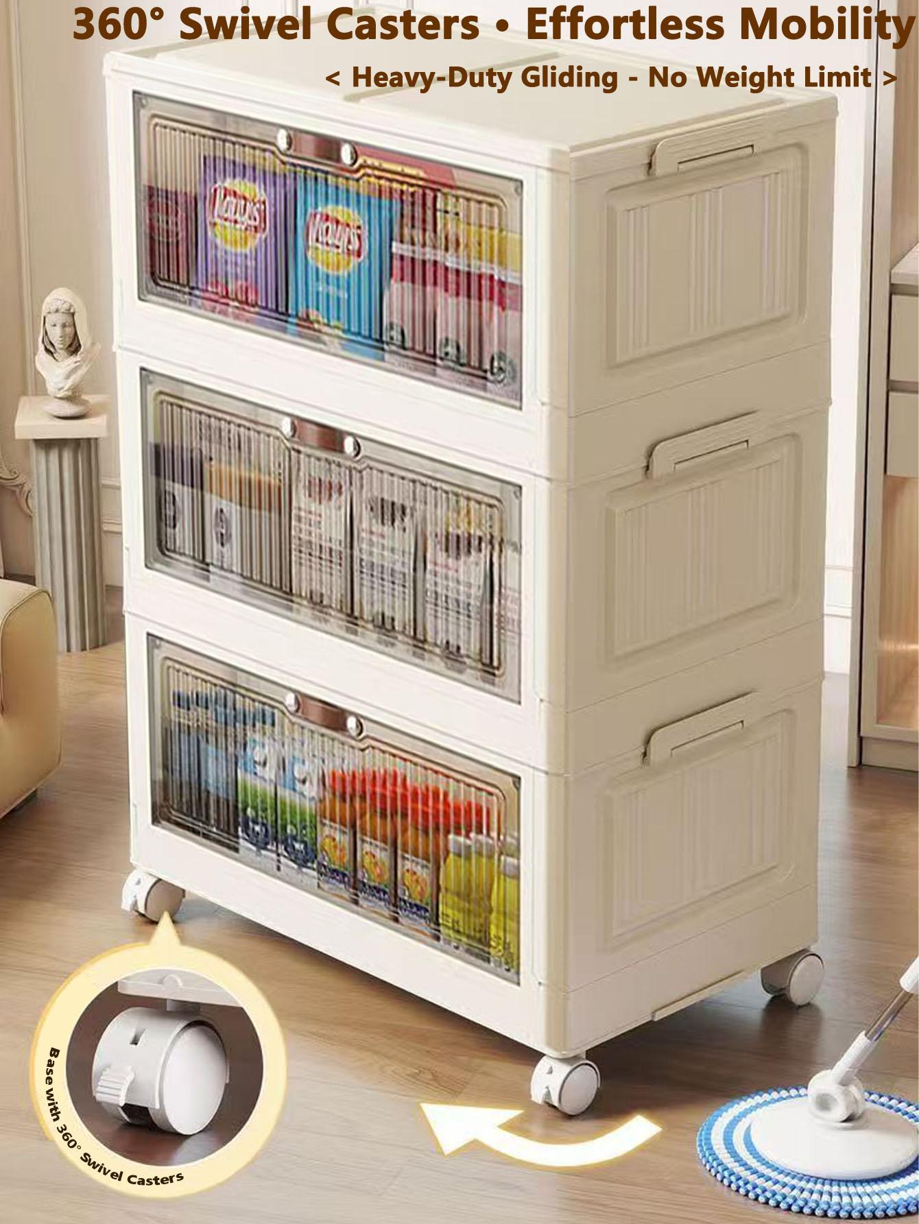 Multi-Layer, Multifunctional Storage Cabinet, Home Organizer Rack, Snack Box Holder, Easy Assembly, Space-Saving Design, Ideal for Kitchen & Living Room