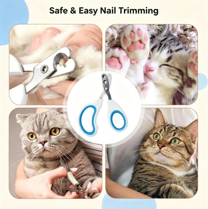Cat Nail Clipper, Double Hole Pet Claw Trimmer for Indoor Cats, Kittens, Adult Cats and Small Dogs