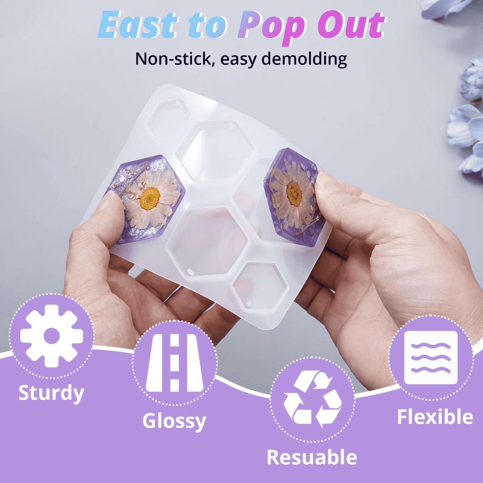 Upgraded 200g Crystal Clear&Low Odor UV Resin Kit,UV Light,Silicone Mat,Ultraviolet Epoxy Resin Hard,UV Resin Starter Kit for Jewelry,Craft Decor,Dried Flowers Accessories , Earring Mold For Resin - LET'S RESIN