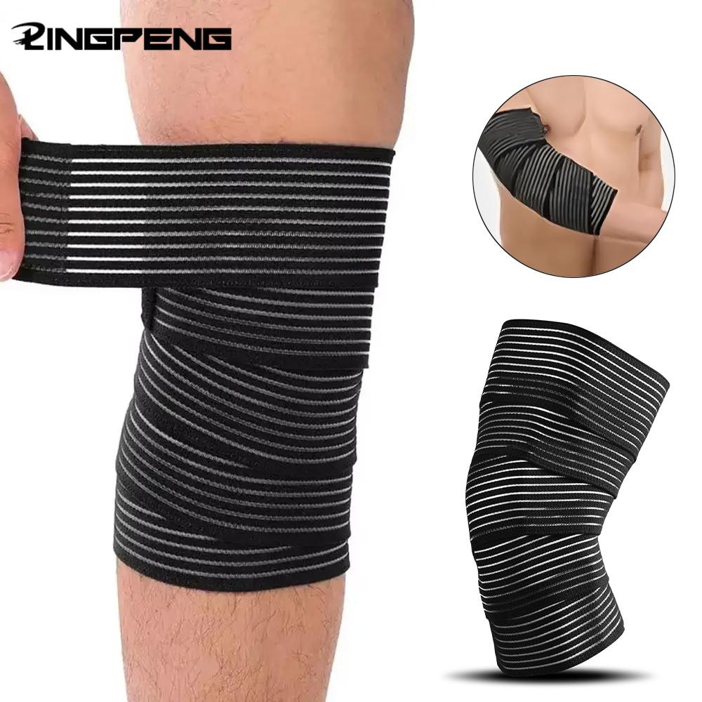 Elastic Breathable Ankle Support Brace, Adjustable Knee Wrist Foot Strap with Velcro, Sports Injury Protection Knee Pads Knees, Comfort Fit Design Knee Compression Wrap